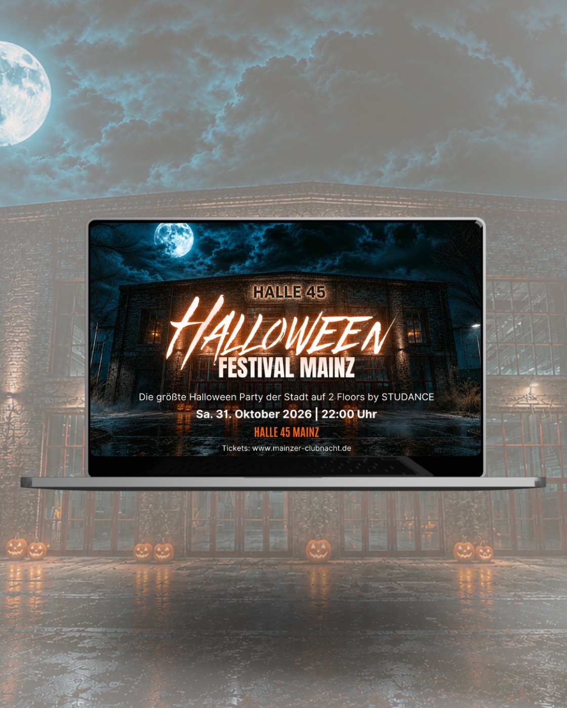 Halloween Festival Laptop-Mockup
